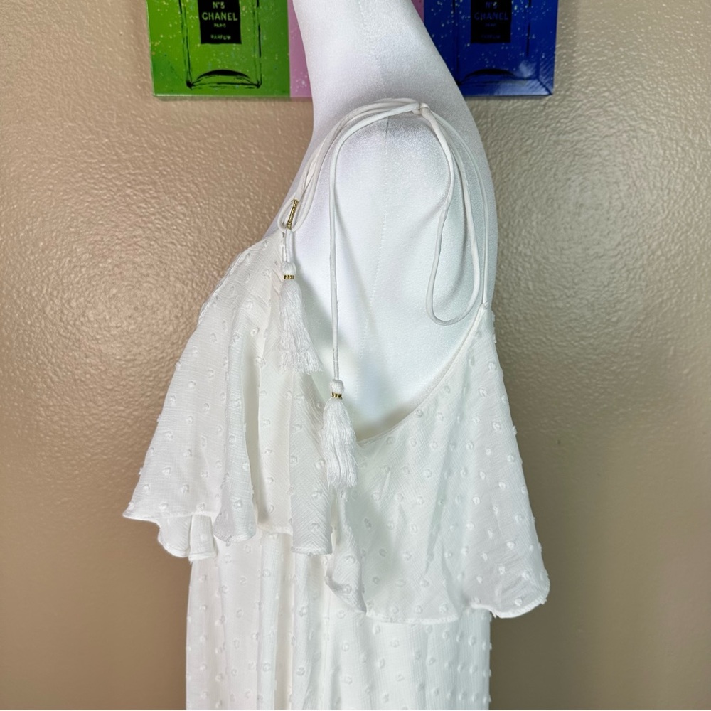 J.O.A Maxi Dress Ivory Adjustable Straps Sundress Wedding Evening Beach Medium - Picture 11 of 12